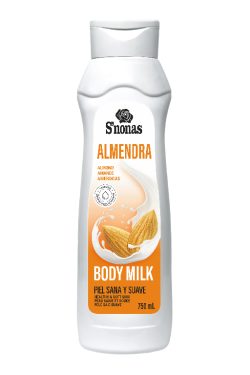 Body Milk Almendra S'nonas 750ml Hidrata tu Piel
