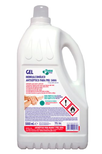 Gel Hidroalcohólico S'nonas pH 5L - Línea Industrial